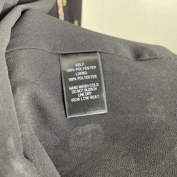 Lulus Size S NWT Divine Days Black Floral Print Wrap Dress - Picture 7 of 8